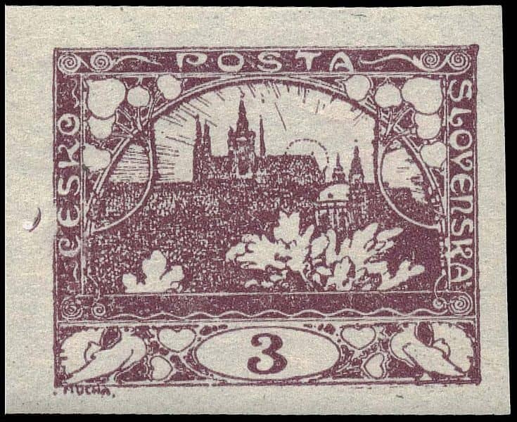 Почтовая марка, история чешской почты